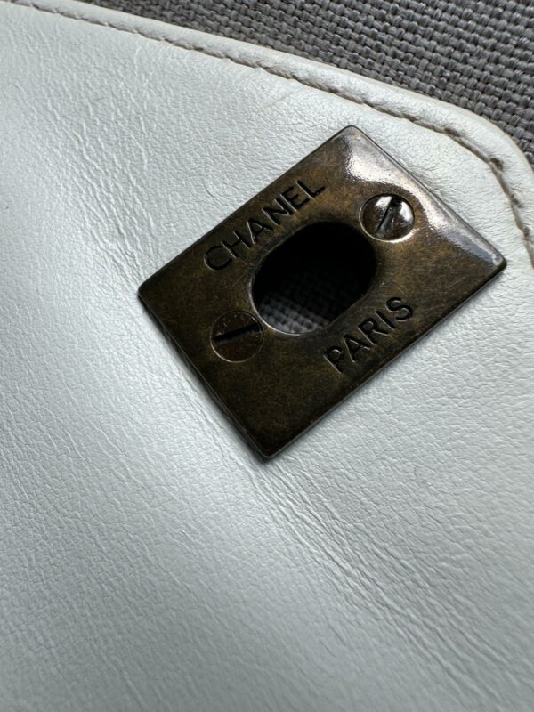 CHANEL TIMELESS WHITE BLACK HARDWARE