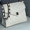 CHANEL TIMELESS WHITE BLACK HARDWARE