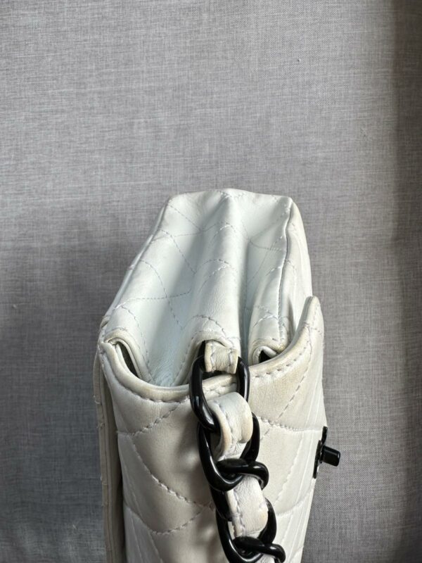 CHANEL TIMELESS WHITE BLACK HARDWARE