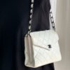 CHANEL TIMELESS WHITE BLACK HARDWARE