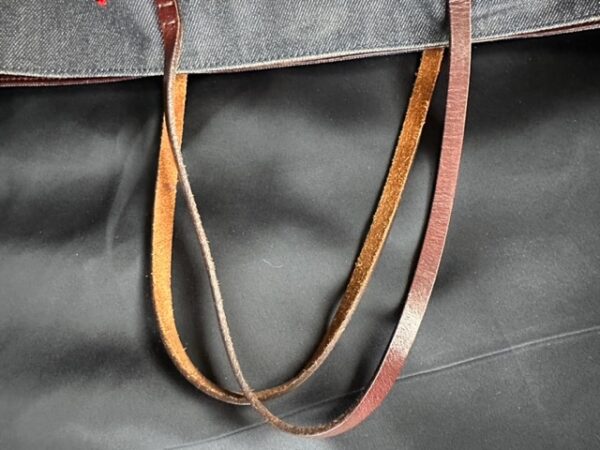 Vintage Fendi Roll Bag in denim e perline