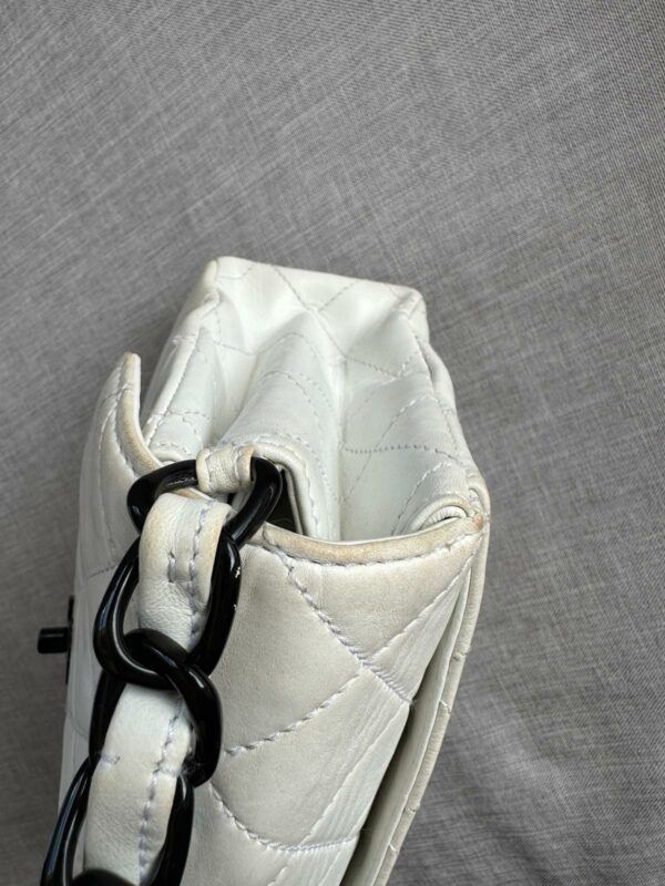 CHANEL TIMELESS WHITE BLACK HARDWARE