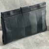 Vintage Fendi Pequin Leather Pochette