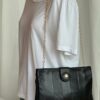 Vintage Fendi Pequin Leather Pochette