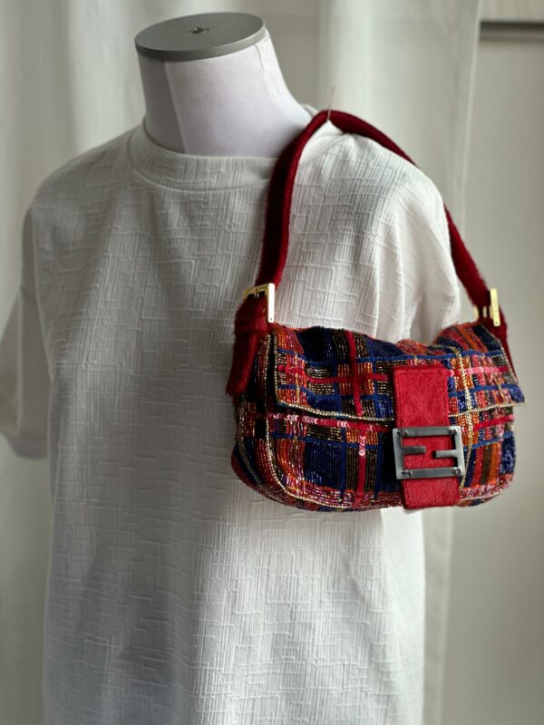 Fendi Vintage Multicolor Beaded Baguette