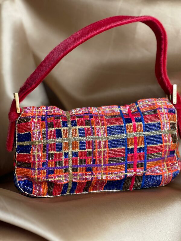 Fendi Vintage Multicolor Beaded Baguette