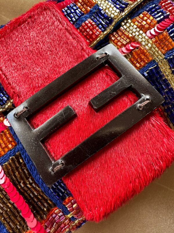 Fendi Vintage Multicolor Beaded Baguette