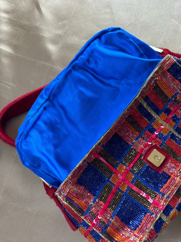 Fendi Vintage Multicolor Beaded Baguette