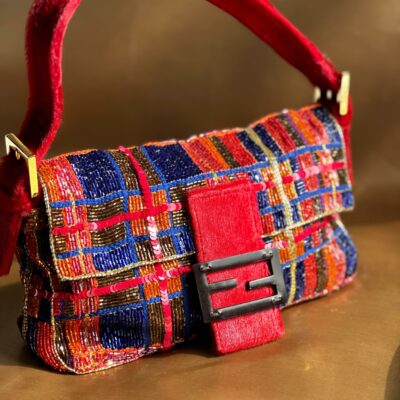 Fendi Vintage Multicolor Beaded Baguette