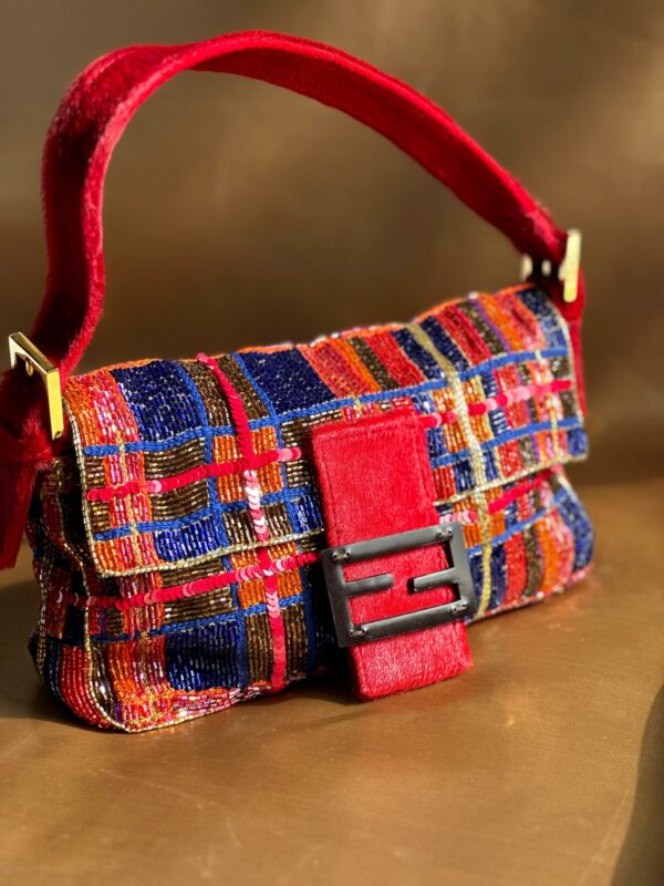 Fendi Vintage Multicolor Beaded Baguette