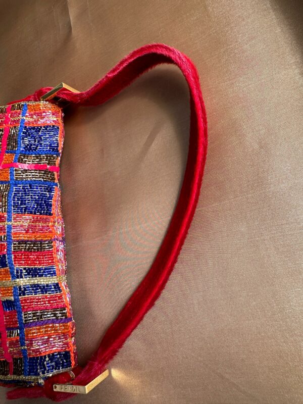 Fendi Vintage Multicolor Beaded Baguette