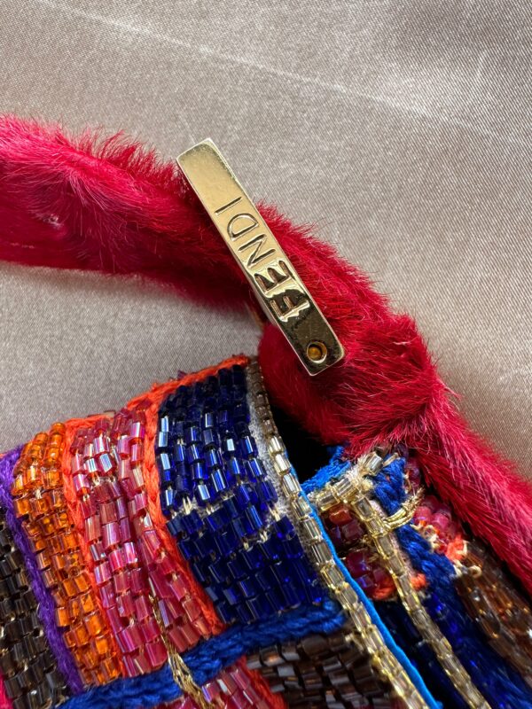 Fendi Vintage Multicolor Beaded Baguette