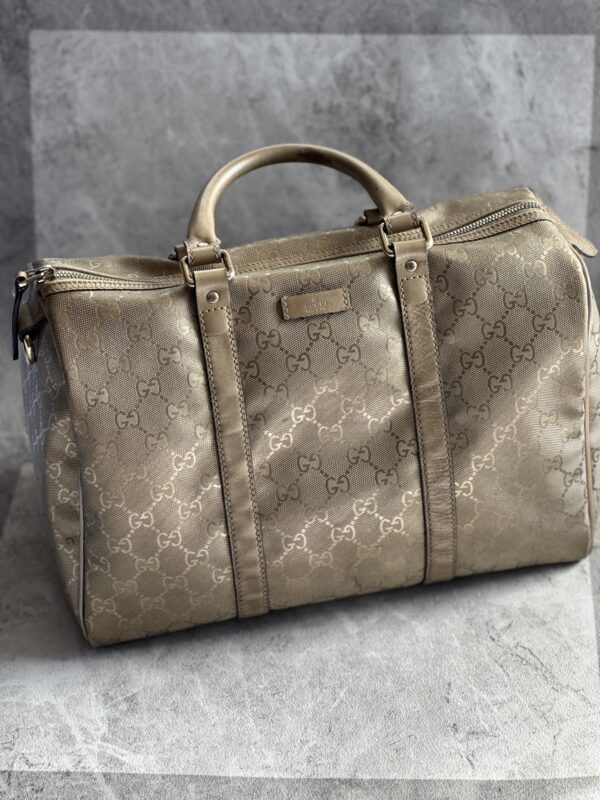 Gucci Gold Guccissima Boston Bag