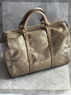 Gucci Gold Guccissima Boston Bag