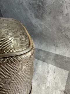 Gucci Gold Guccissima Boston Bag