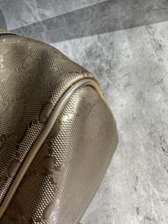 Gucci Gold Guccissima Boston Bag