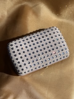 Gucci Interlocking Suede&Swarovsky Pochette