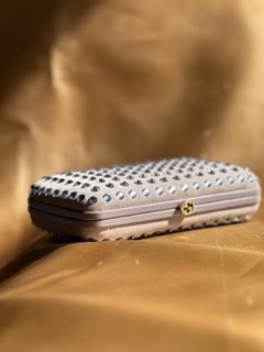 Gucci Interlocking Suede&Swarovsky Pochette