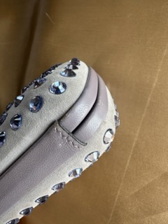 Gucci Interlocking Suede&Swarovsky Pochette