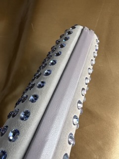 Gucci Interlocking Suede&Swarovsky Pochette