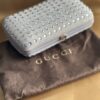 Gucci Interlocking Suede&Swarovsky Pochette