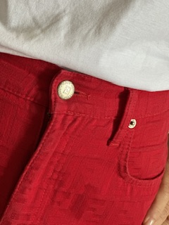 Vintage Red Monogram Fendi Skirt (anni ‘90)