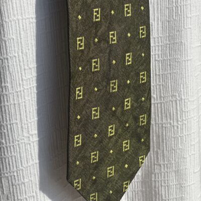 Fendi Cravatta Vintage 100%seta