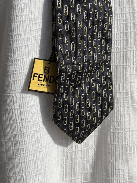 Fendi Cravatta Vintage 100%seta