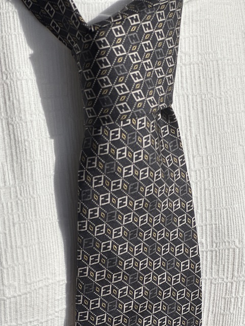 Fendi Cravatta Vintage 100%seta