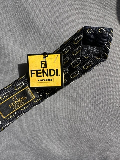 Fendi Cravatta Vintage 100%seta