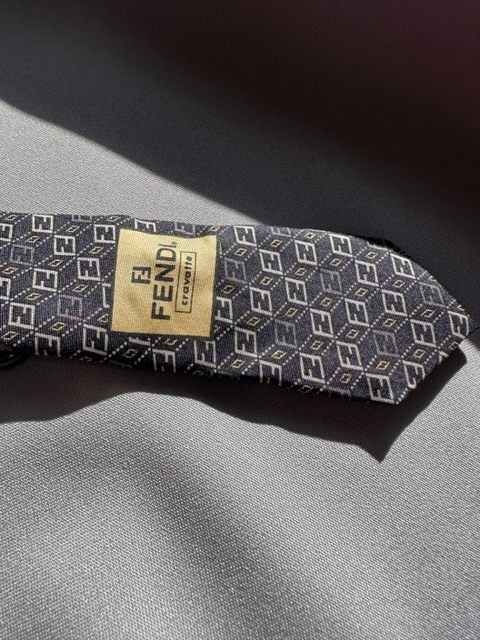Fendi Cravatta Vintage 100%seta