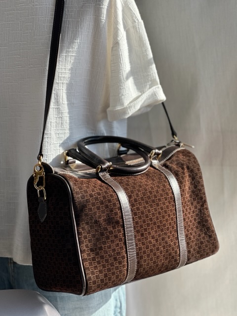 Gucci Monogram Square Boston Bag (1950)