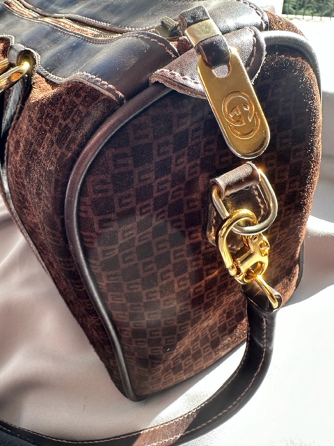 Gucci Monogram Square Boston Bag (1950)