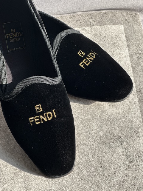 Fendi Velvet Black Loafer (anni ‘90)