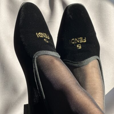 Fendi Velvet Black Loafer (anni ‘90)