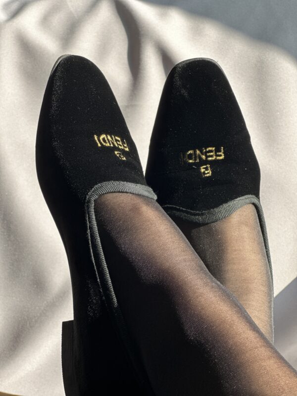 Fendi Velvet Black Loafer (anni ‘90)