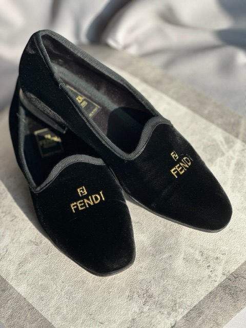 Fendi Velvet Black Loafer (anni ‘90)