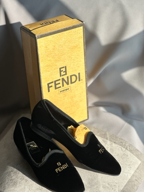 Fendi Velvet Black Loafer (anni ‘90)