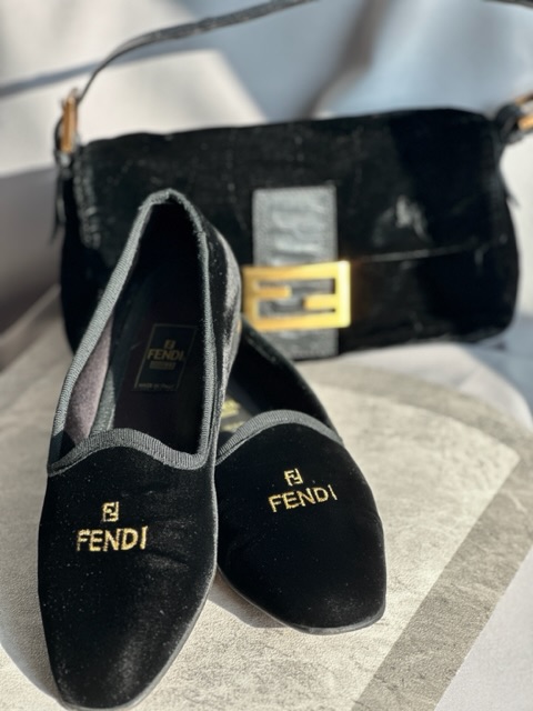 Fendi Velvet Black Loafer (anni ‘90)