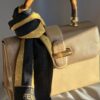 Fendi Black&Gold Pequin Foulard (anni ‘90)