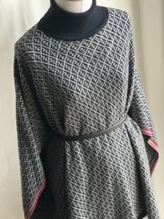 Fendi Monogram Vintage Cape/Mini Dress