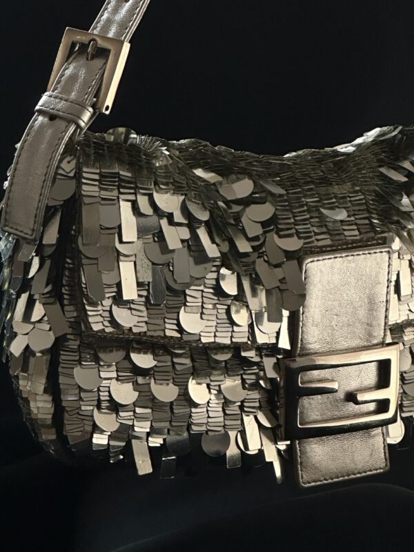 Vintage Fendi Platinum Sequin Baguette (2000)