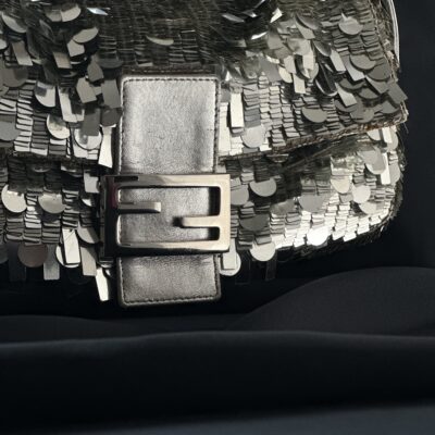 Vintage Fendi Platinum Sequin Baguette (2000)