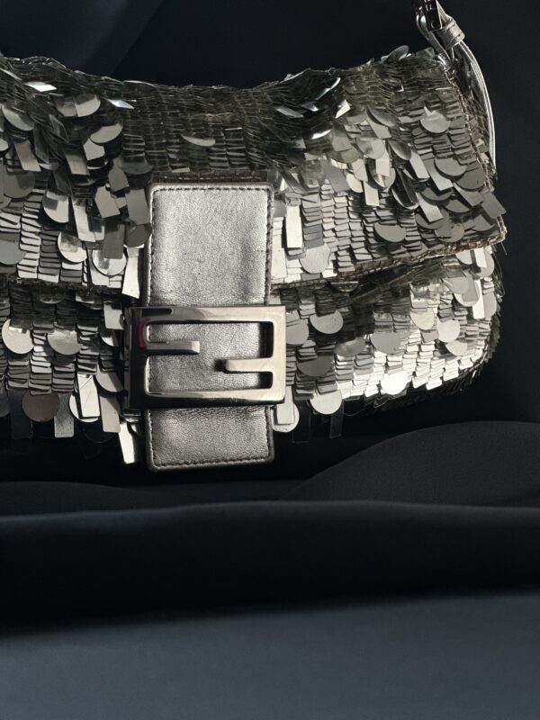 Vintage Fendi Platinum Sequin Baguette (2000)