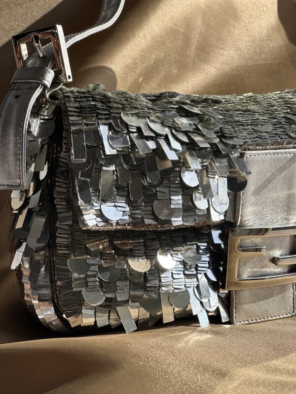 Vintage Fendi Platinum Sequin Baguette (2000)