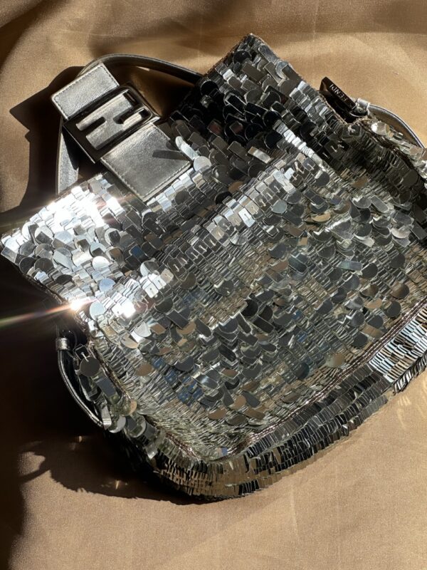 Vintage Fendi Platinum Sequin Baguette (2000)