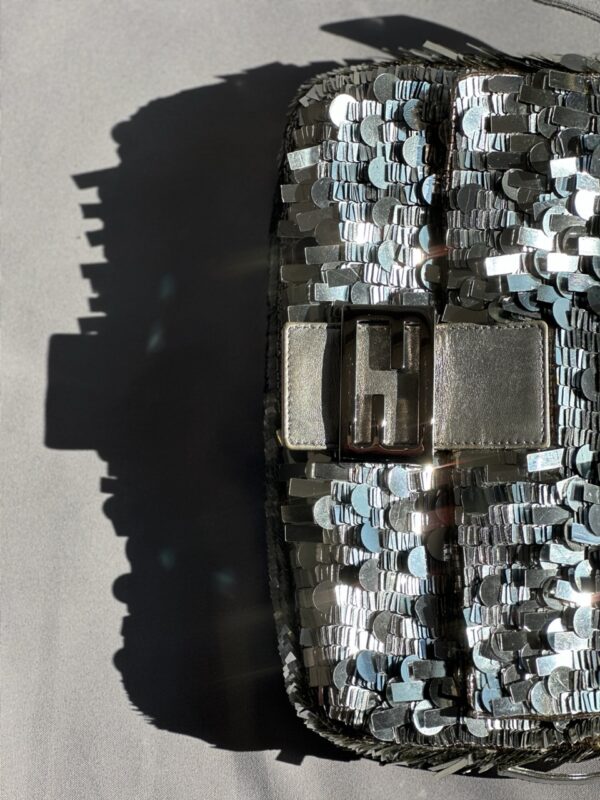 Vintage Fendi Platinum Sequin Baguette (2000)