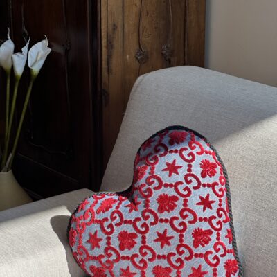 Gucci Red Heart Jacquard Cushion (2019/2020)