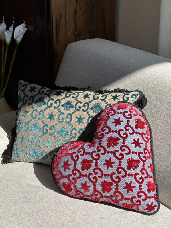 Gucci Red Heart Jacquard Cushion (2019/2020)