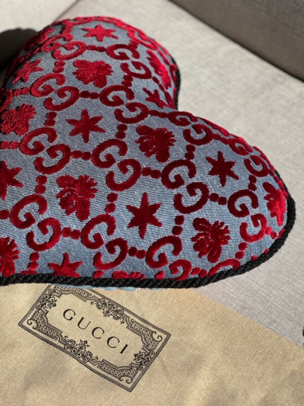 Gucci Red Heart Jacquard Cushion (2019/2020)